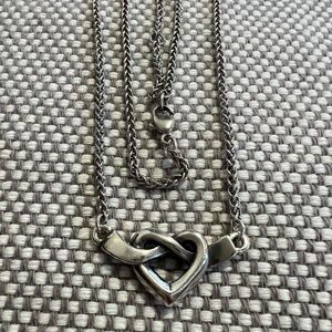 Heart knot necklace
